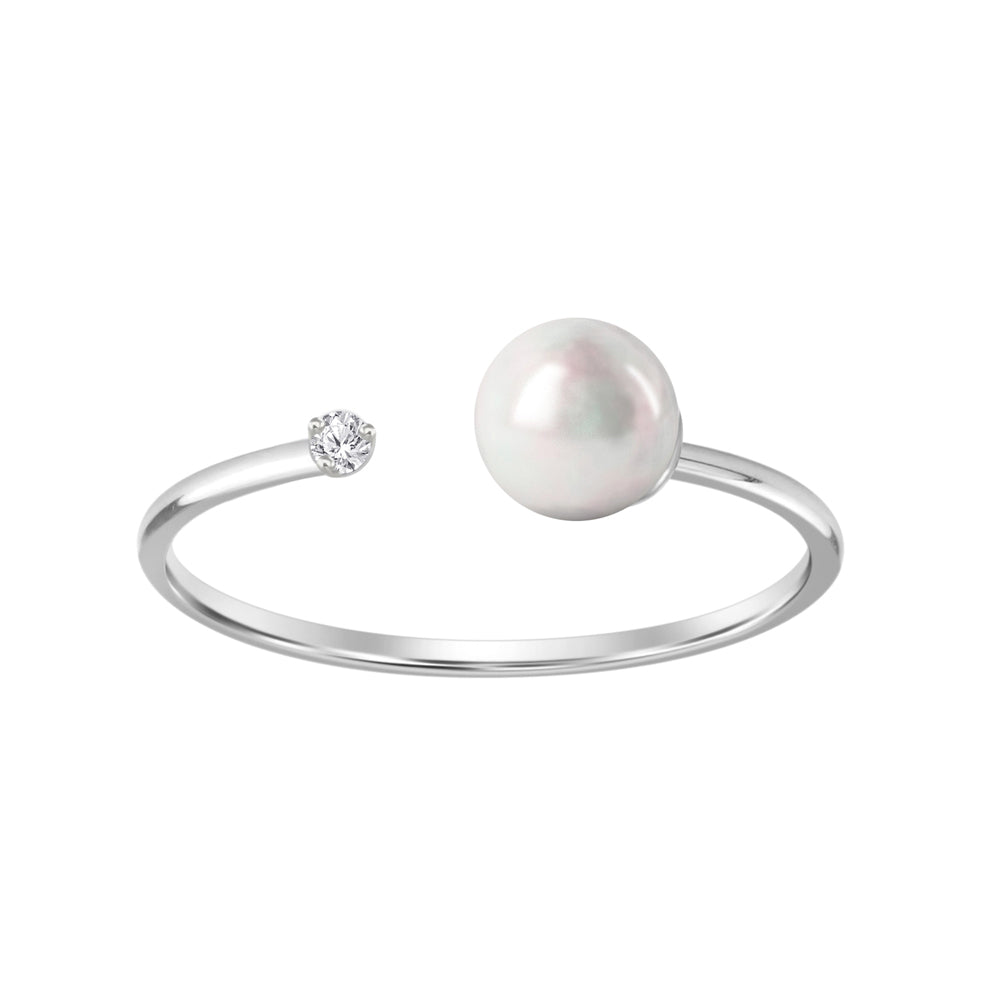 Grecia Pearl Diamond Ring