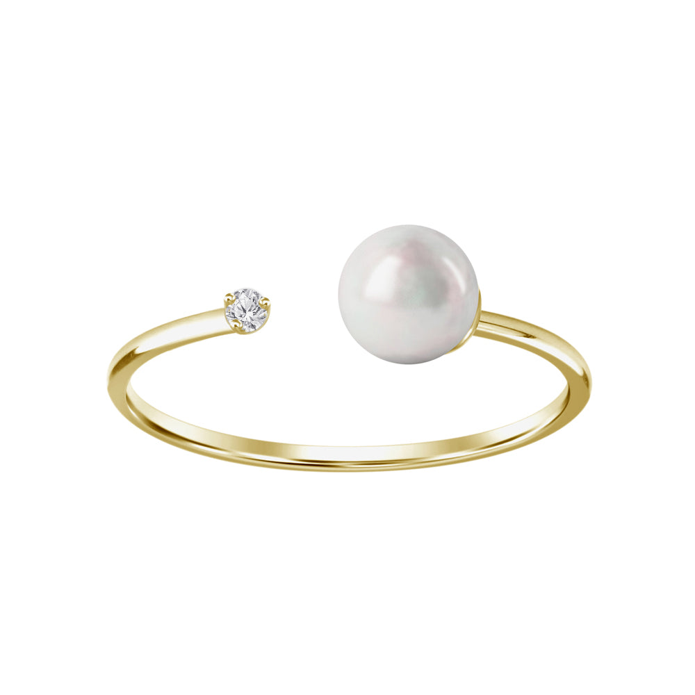Grecia Pearl Diamond Ring