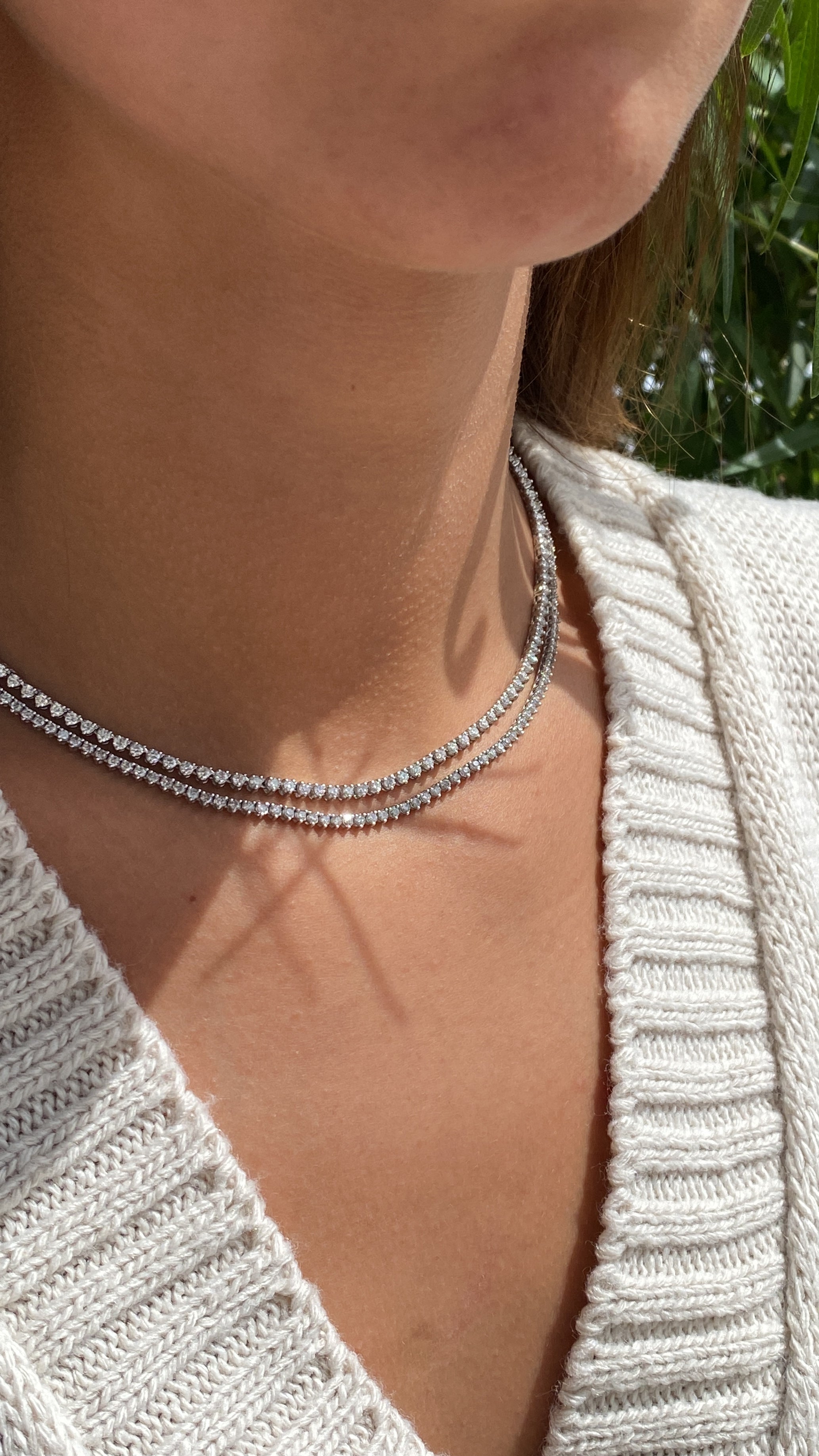 Steffi Half Tennis Necklace 2.78 ct