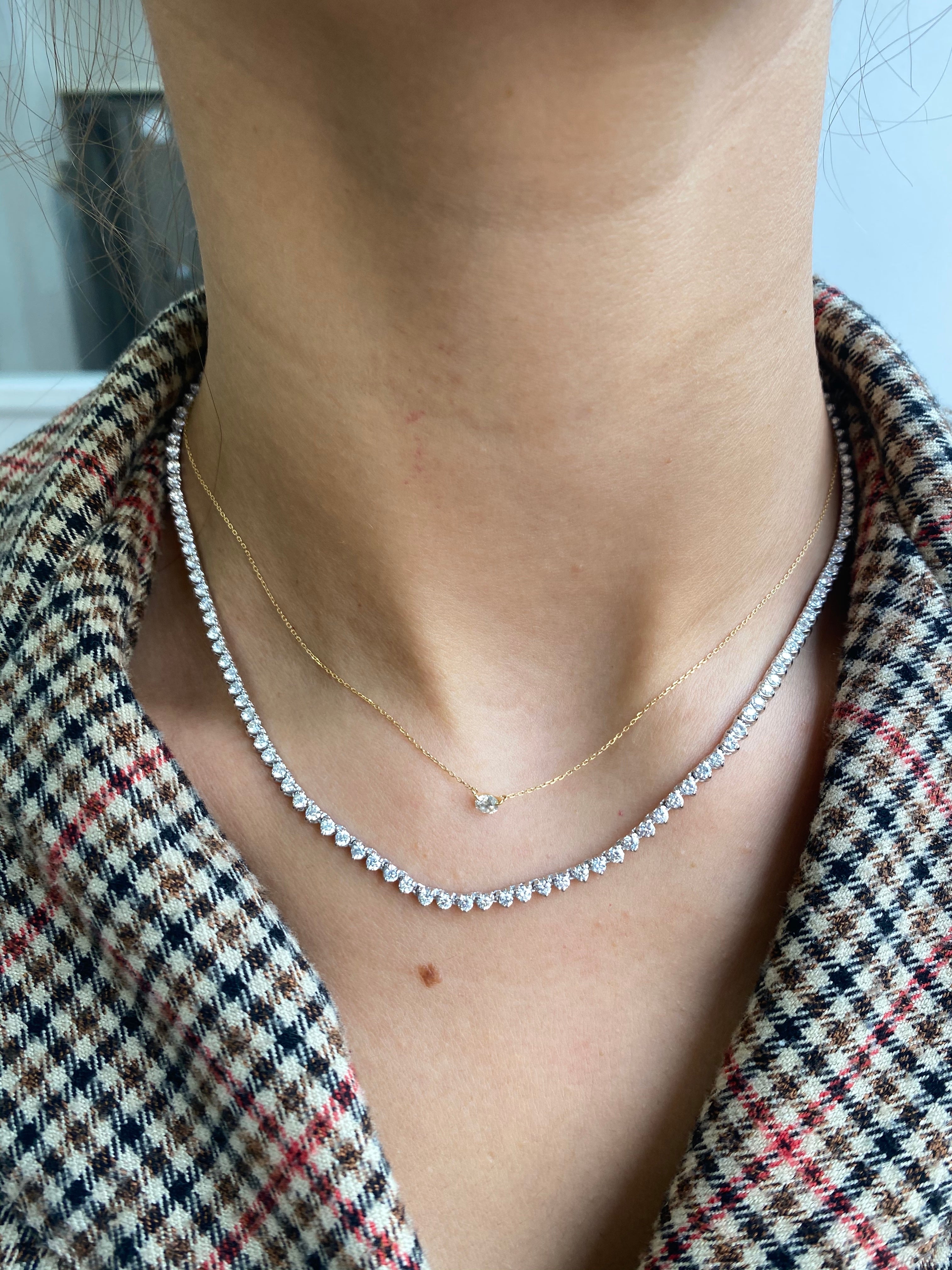 Steffi Half Tennis Necklace 2.78 ct