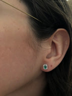 Lauren Emerald Diamond Studs