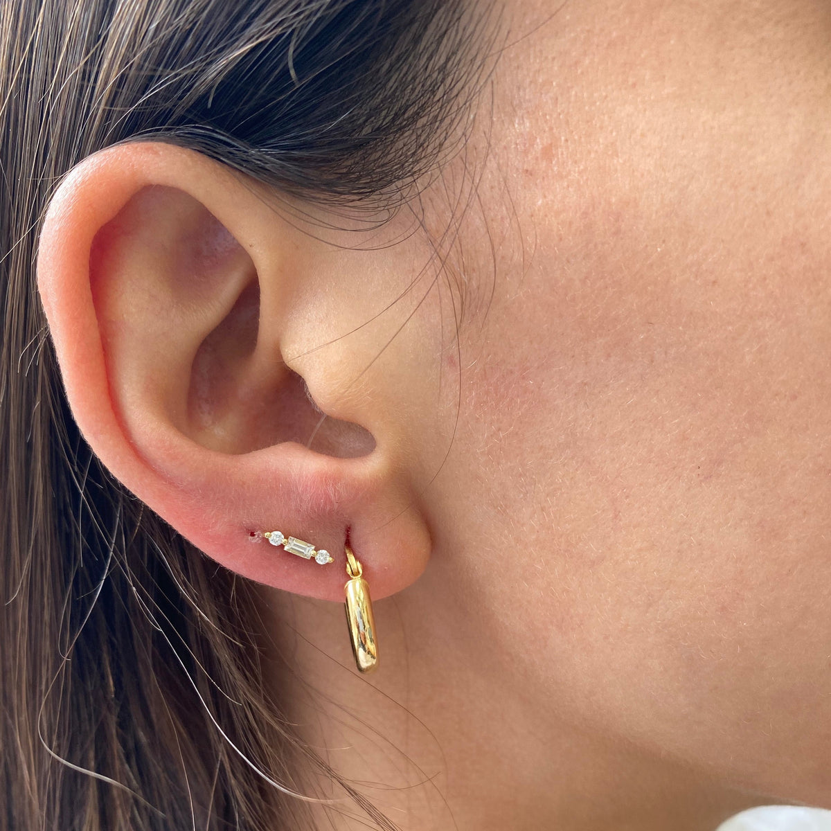 Corina Diamond Piercings (Two Earrings)