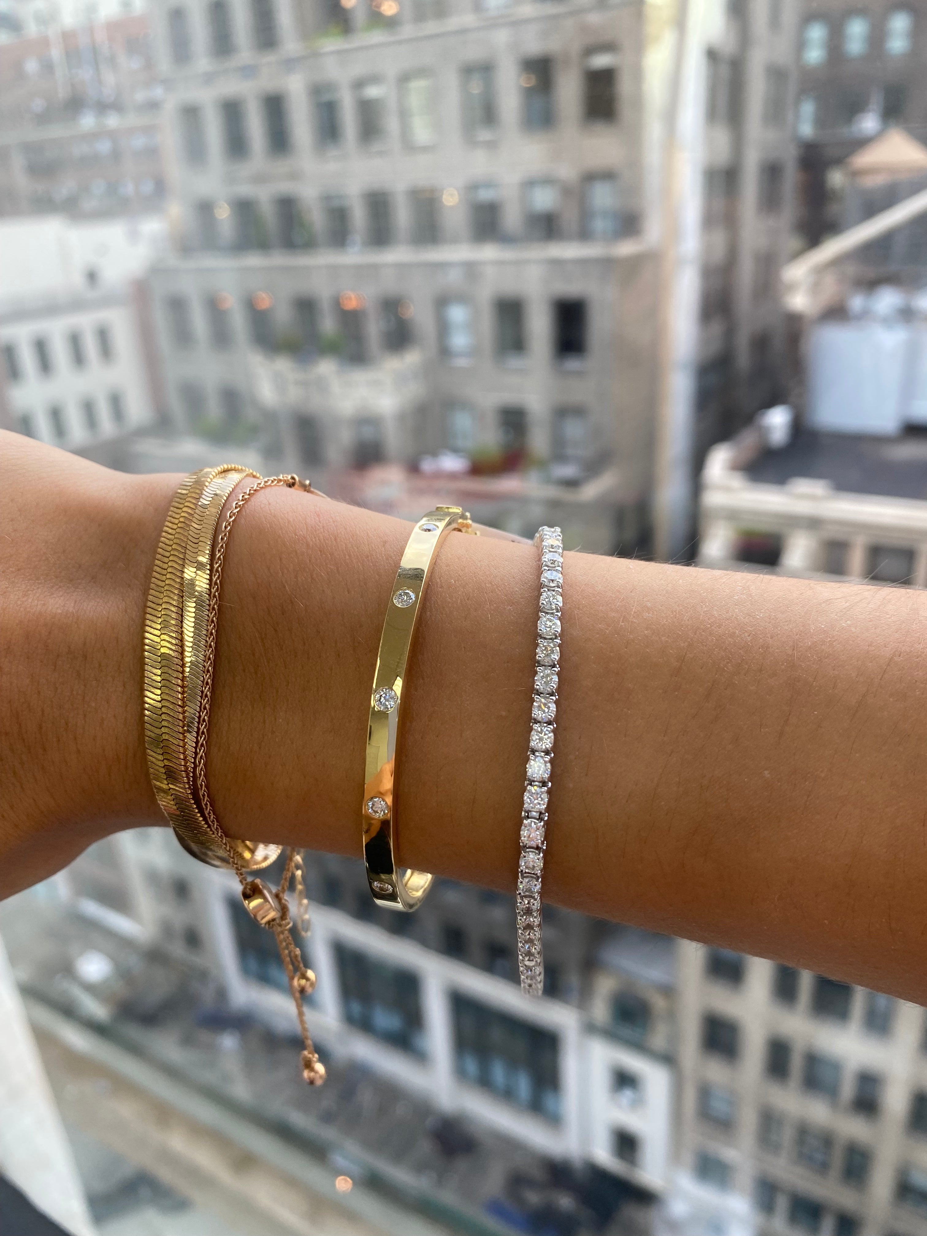 Tiara Diamond Gold Bracelet
