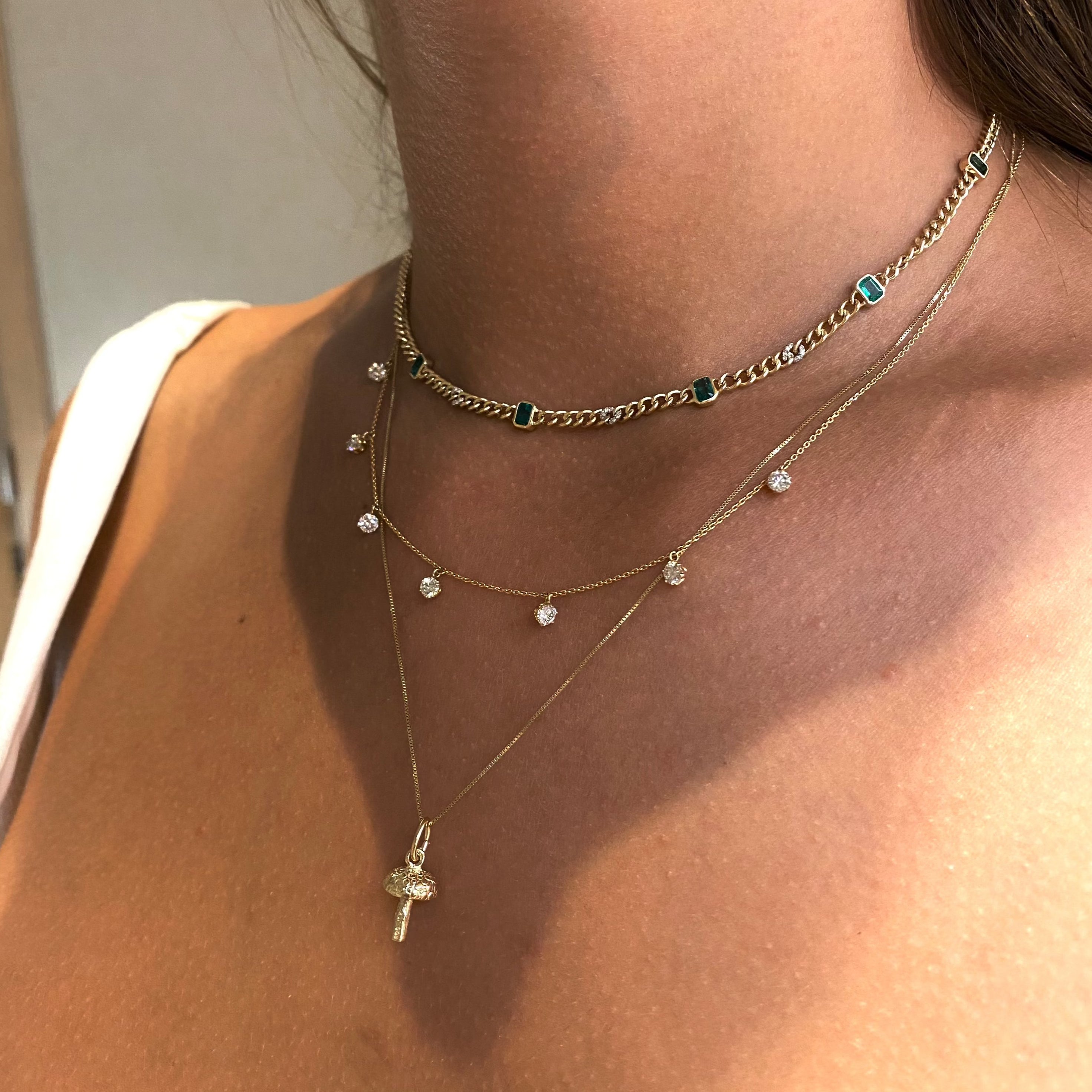 Mushroom Gold Charm