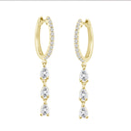 Pendientes de diamantes de amapola