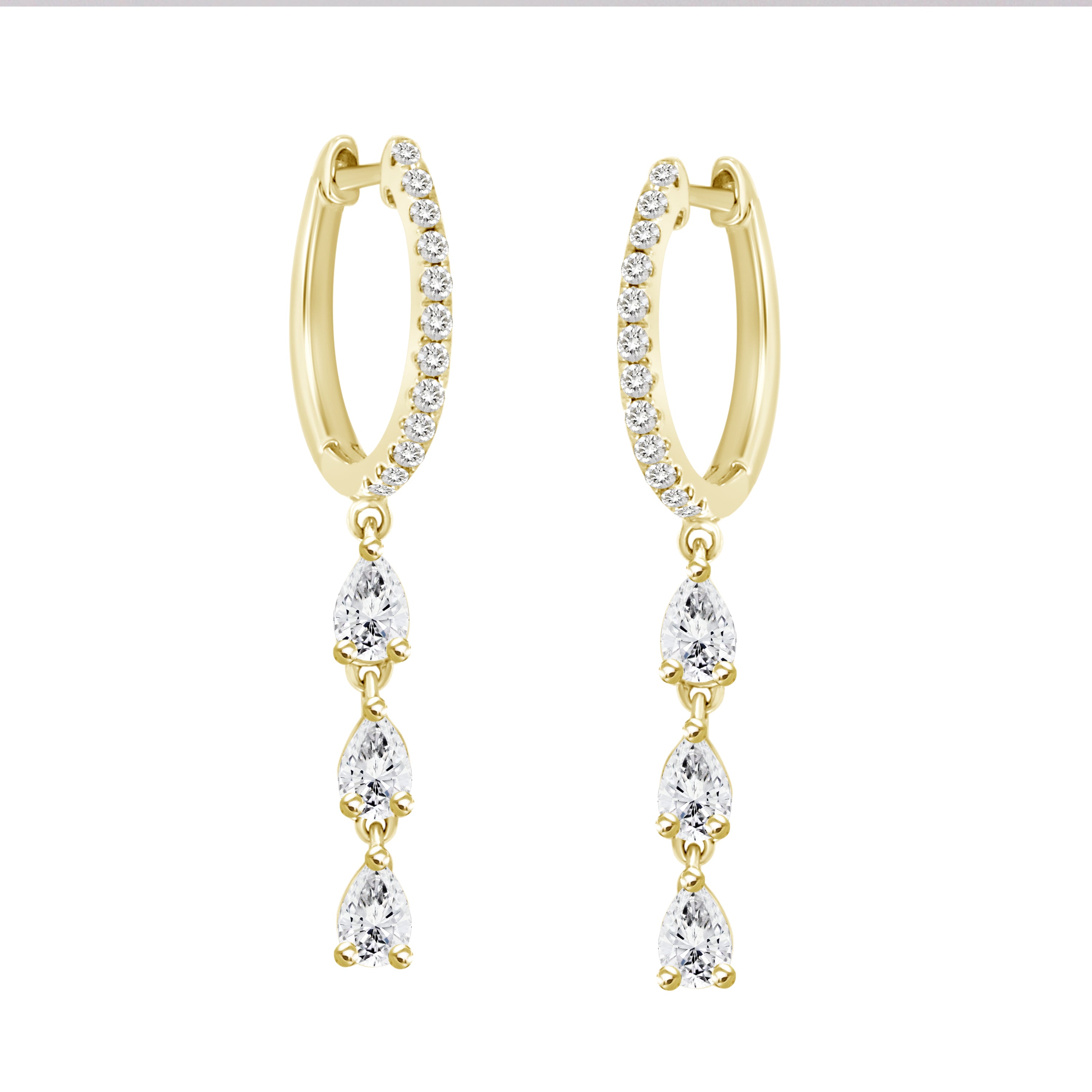 Pendientes de diamantes de amapola