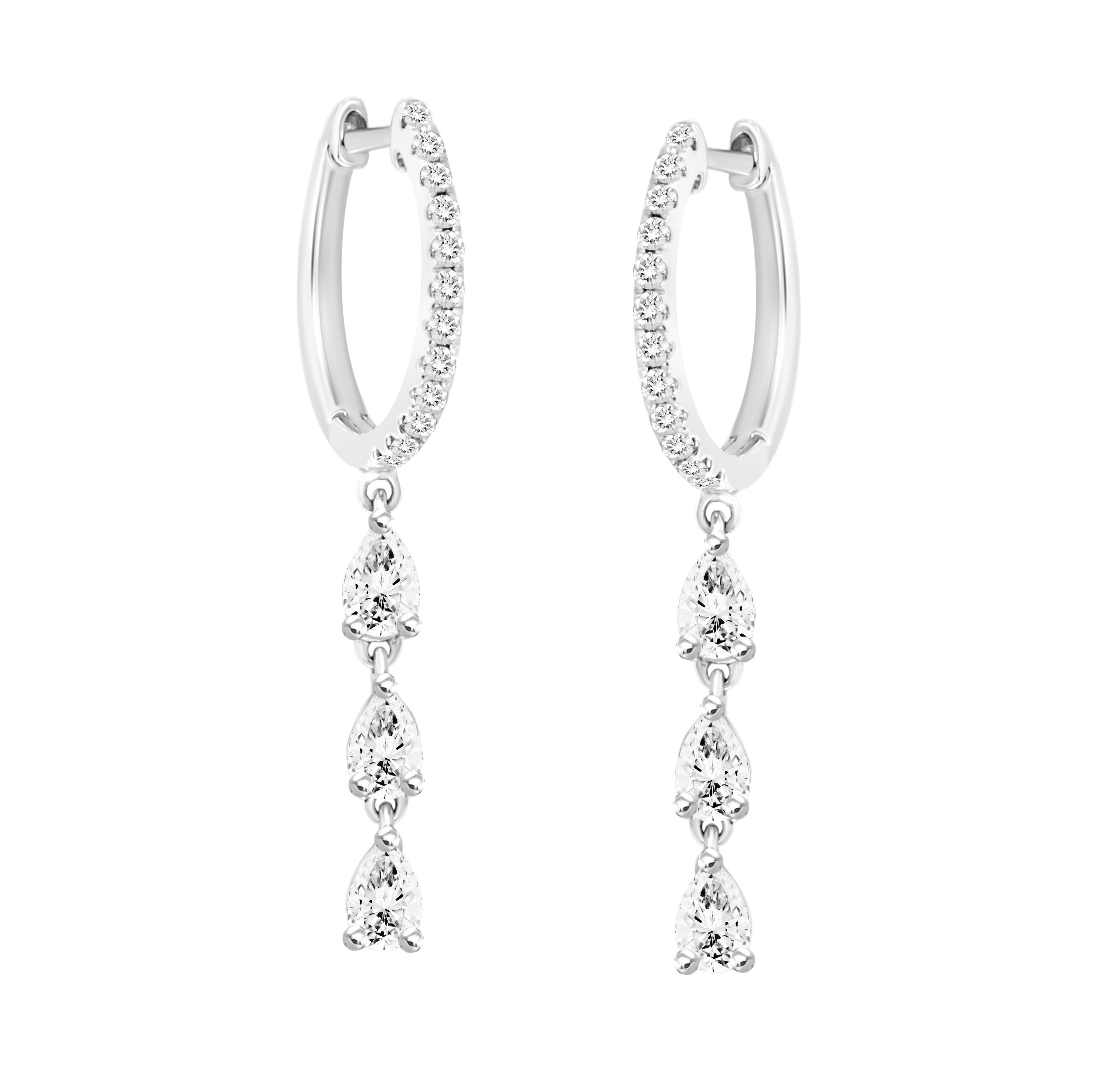 Pendientes de diamantes de amapola