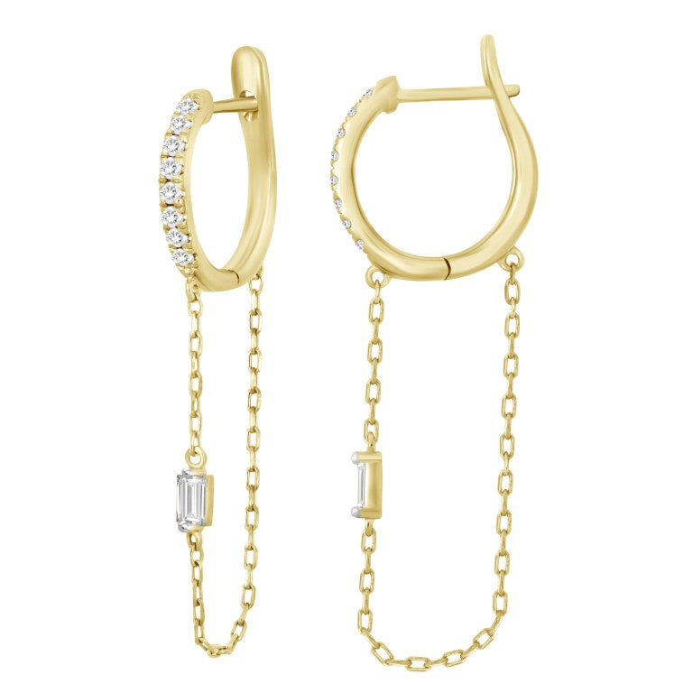 Renee Diamond Long Hoops