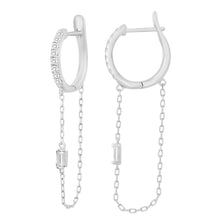 Load image into Gallery viewer, Renee Diamond Long Hoops
