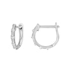 Natalie Baguette Diamond Huggies