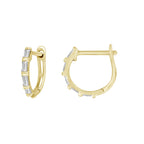 Natalie Baguette Diamond Huggies