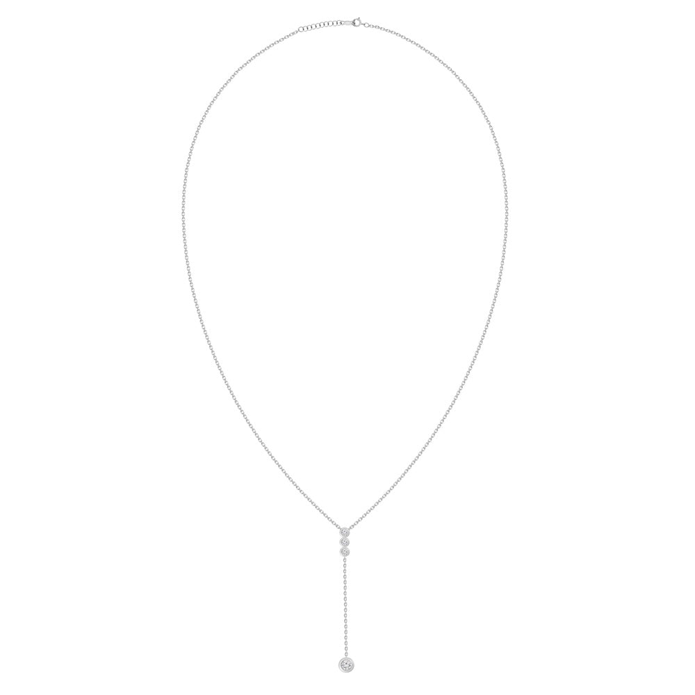Olaya Bezel Lariat Necklace