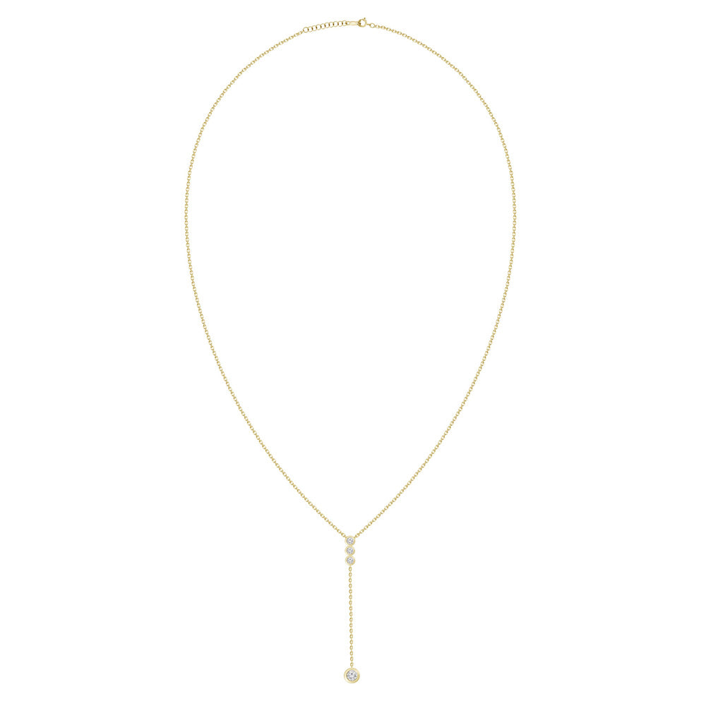 Olaya Bezel Lariat Necklace