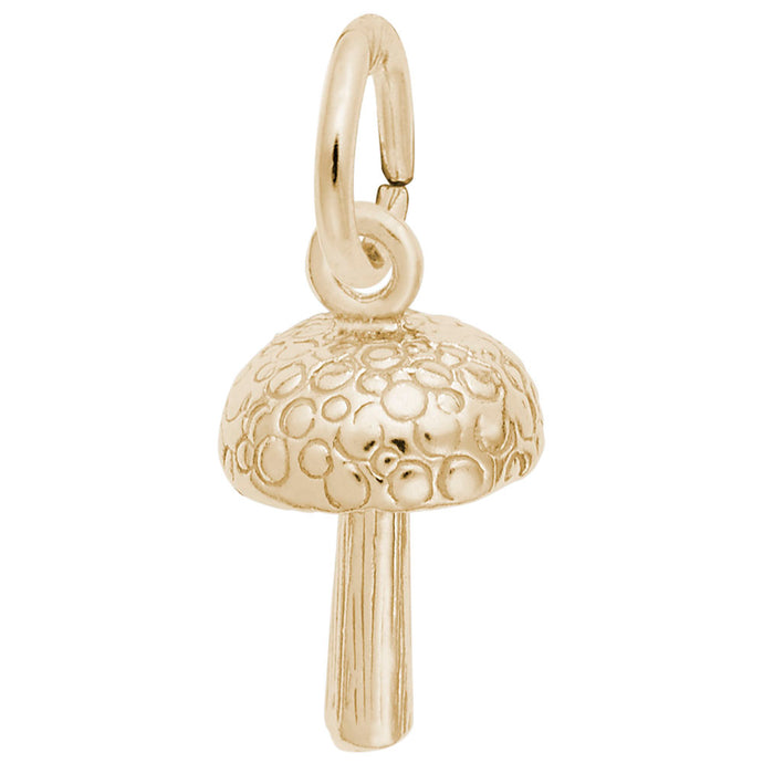 Mushroom Gold Charm