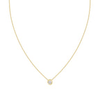 Elora Solitaire Bezel Diamond Necklace .30 ct