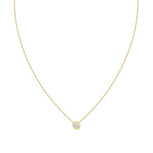 Load image into Gallery viewer, Elora Solitaire Bezel Diamond Necklace .30 ct
