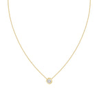 Catherine Solitaire Bezel Diamond Necklace .50 ct