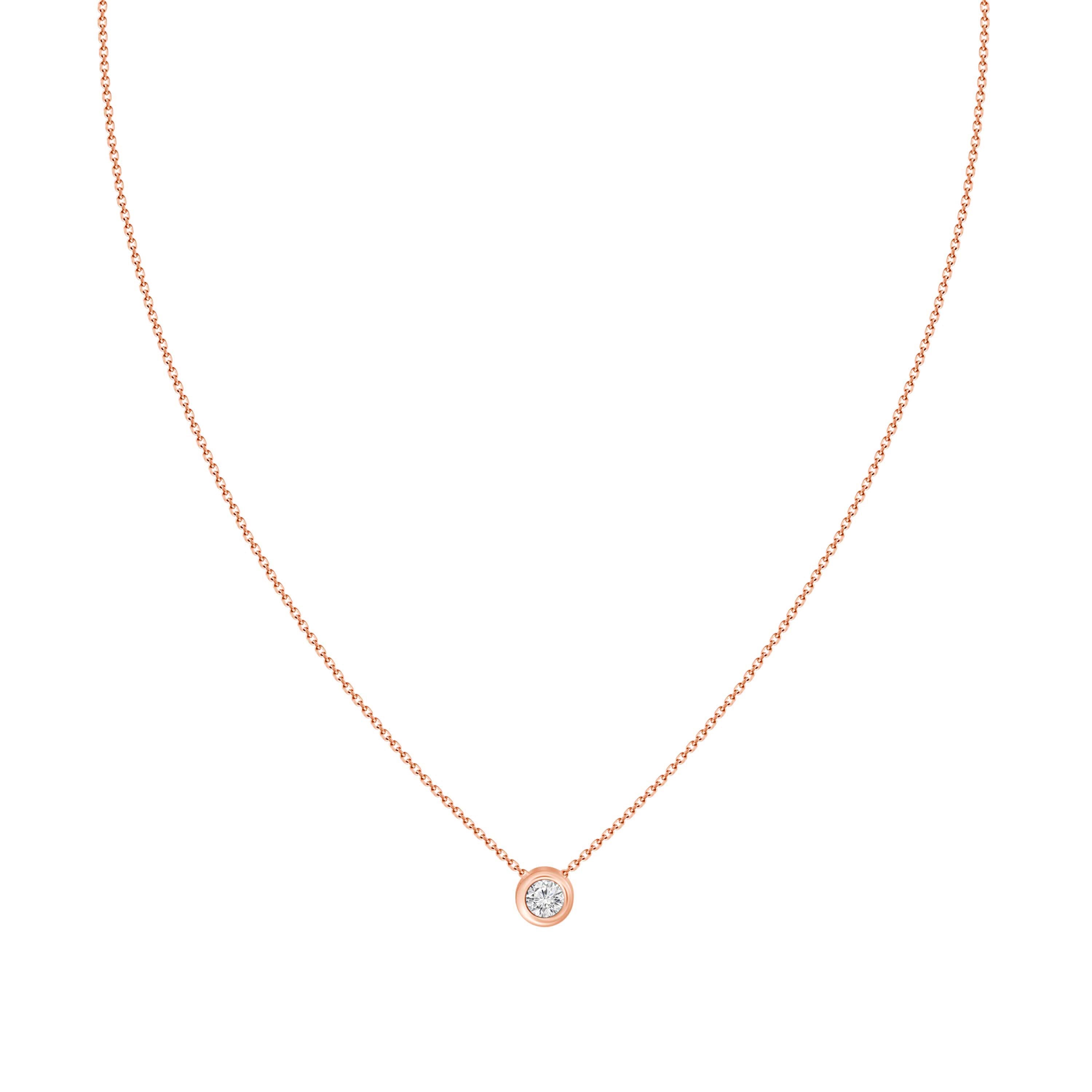 Fabiana Solitaire Bezel Diamond Necklace .20 ct