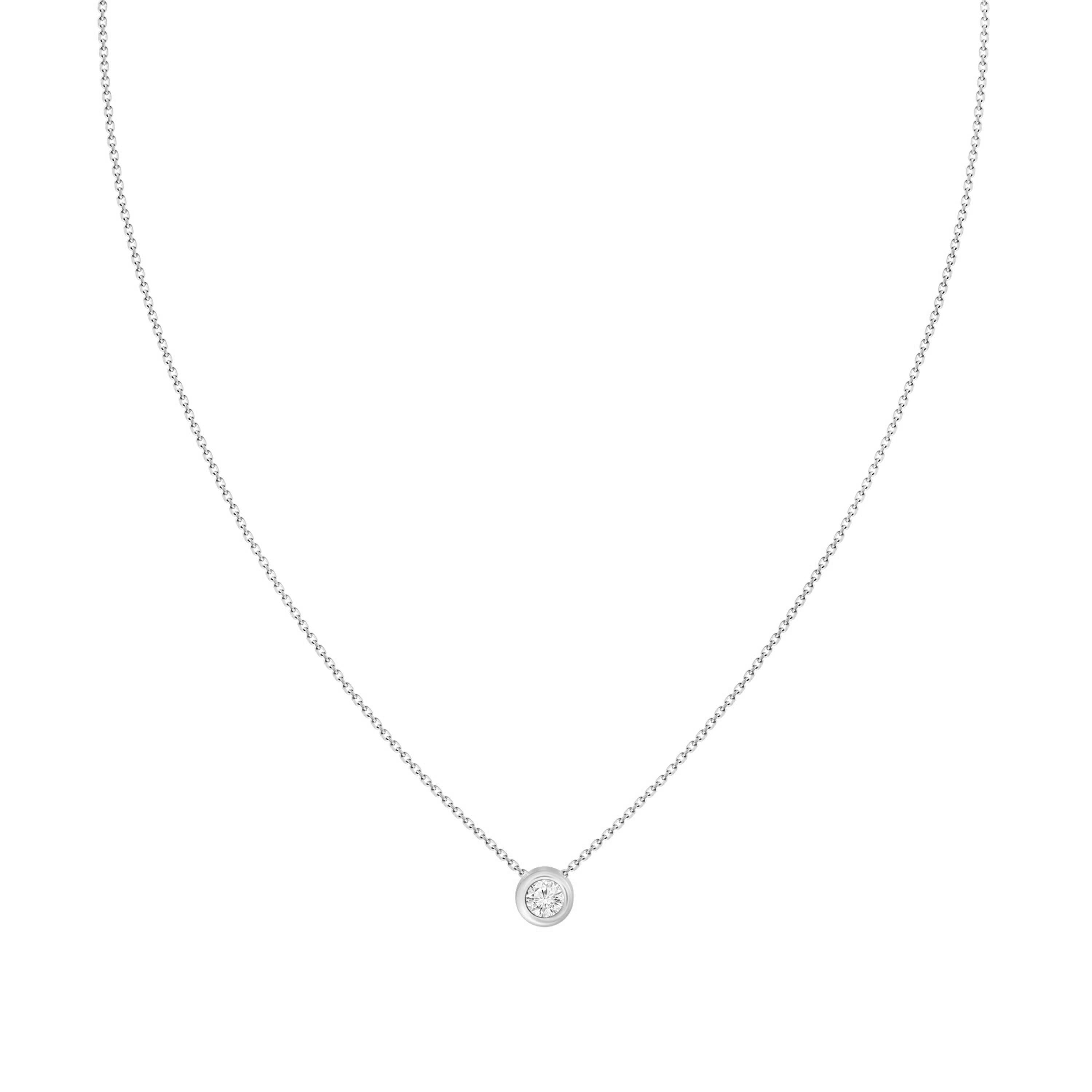 Fabiana Solitaire Bezel Diamond Necklace .20 ct