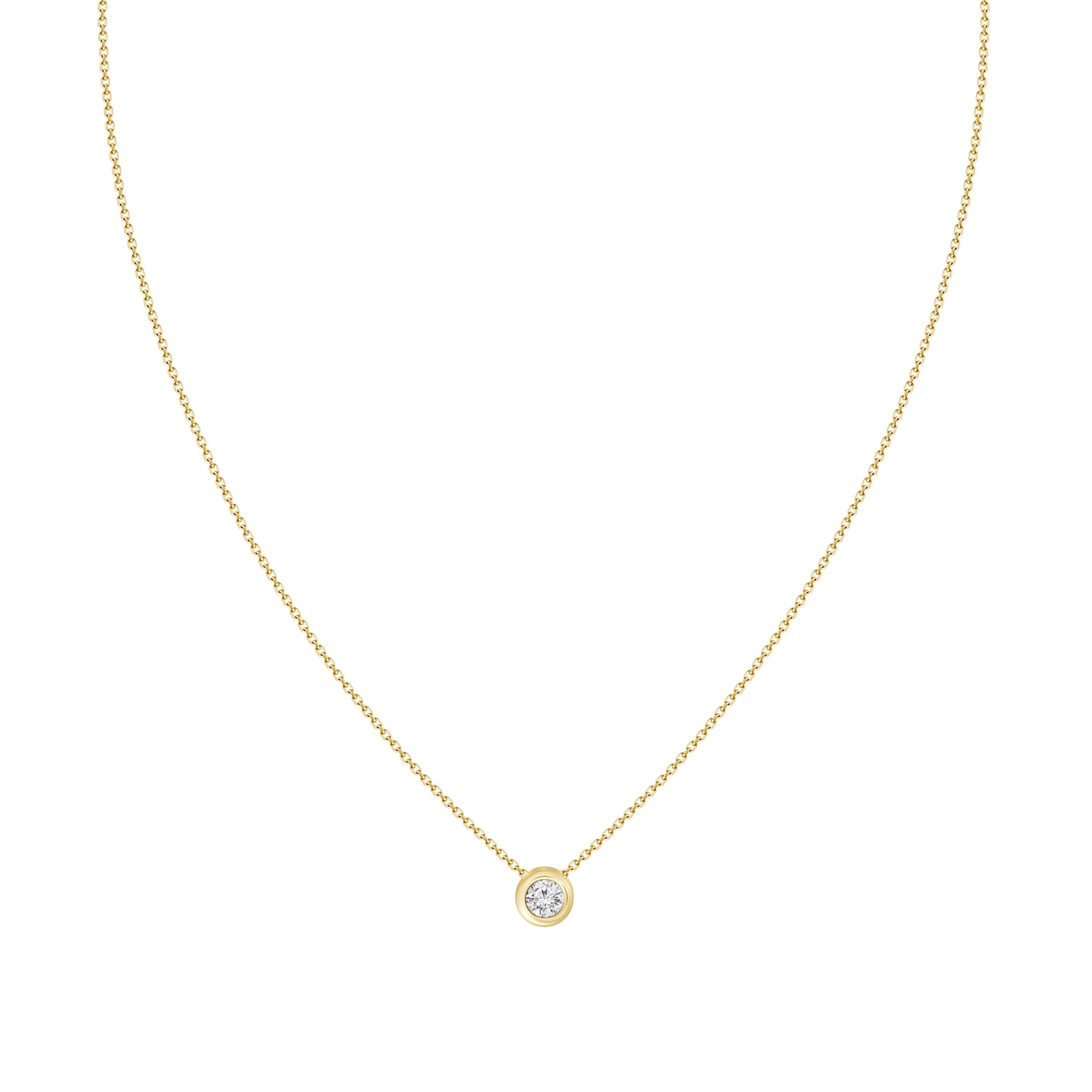Fabiana Solitaire Bezel Diamond Necklace .20 ct