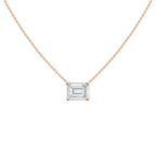 Enola Emerald Cut Diamond Necklace