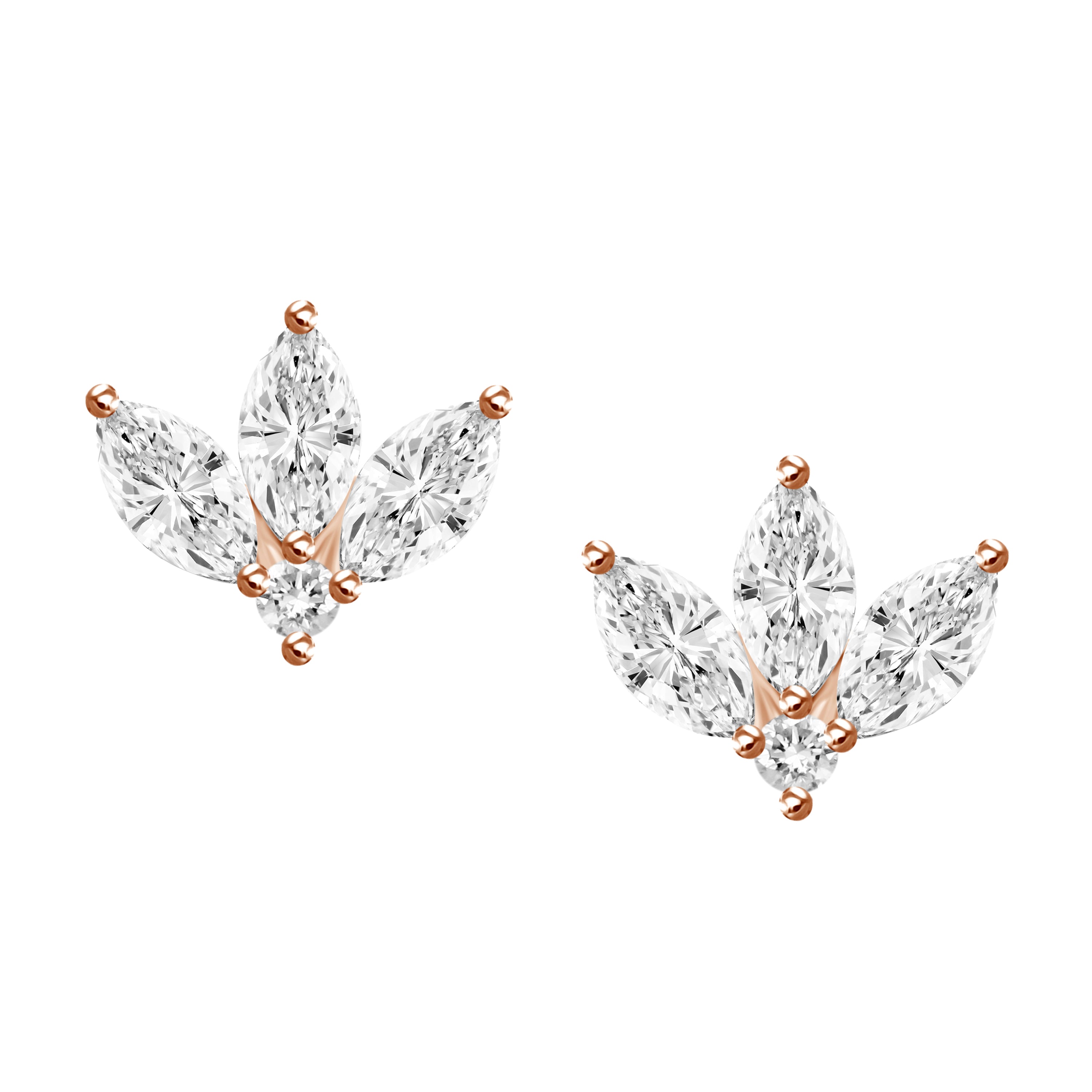 Lotus Flower Diamond Piercings