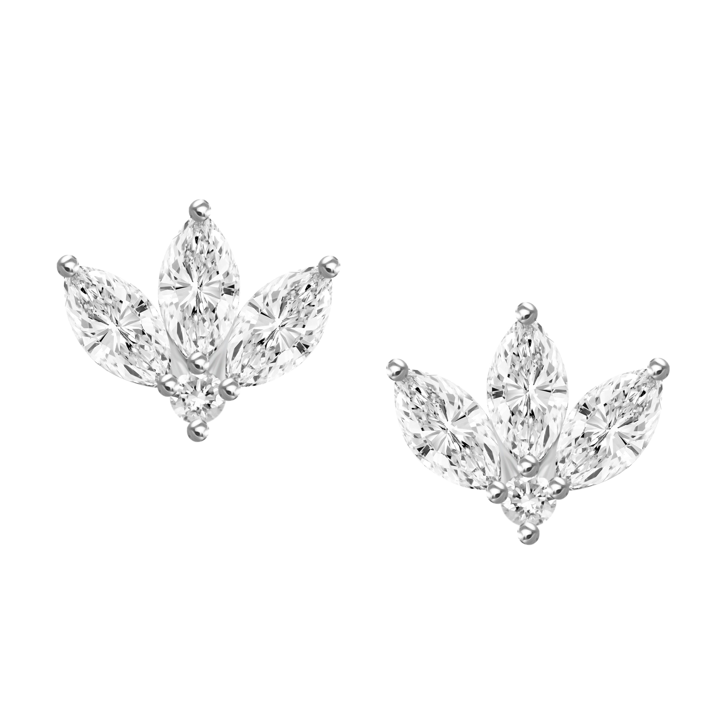 Lotus Flower Diamond Piercings