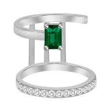 Load image into Gallery viewer, Julia Emerald Diamond Ring
