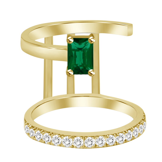Julia Emerald Diamond Ring