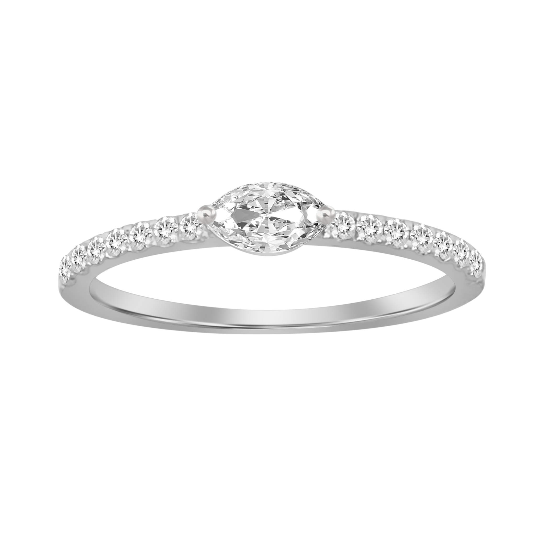 3.00 Pear Shape Lab Created Diamond Engagement Ring with Halo – Happy  Jewelers