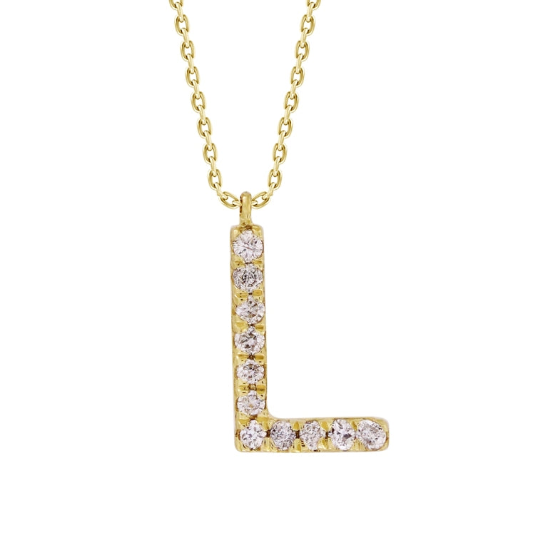 Alphabet Diamond Necklace