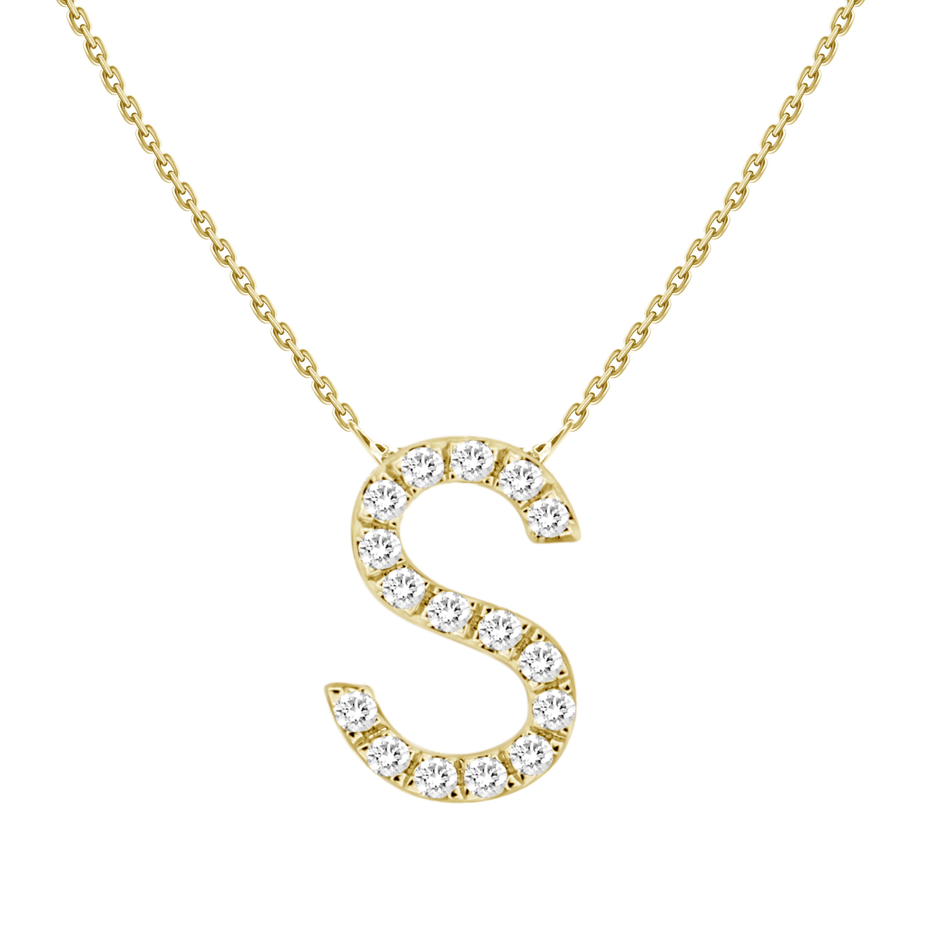 Alphabet Diamond Necklace
