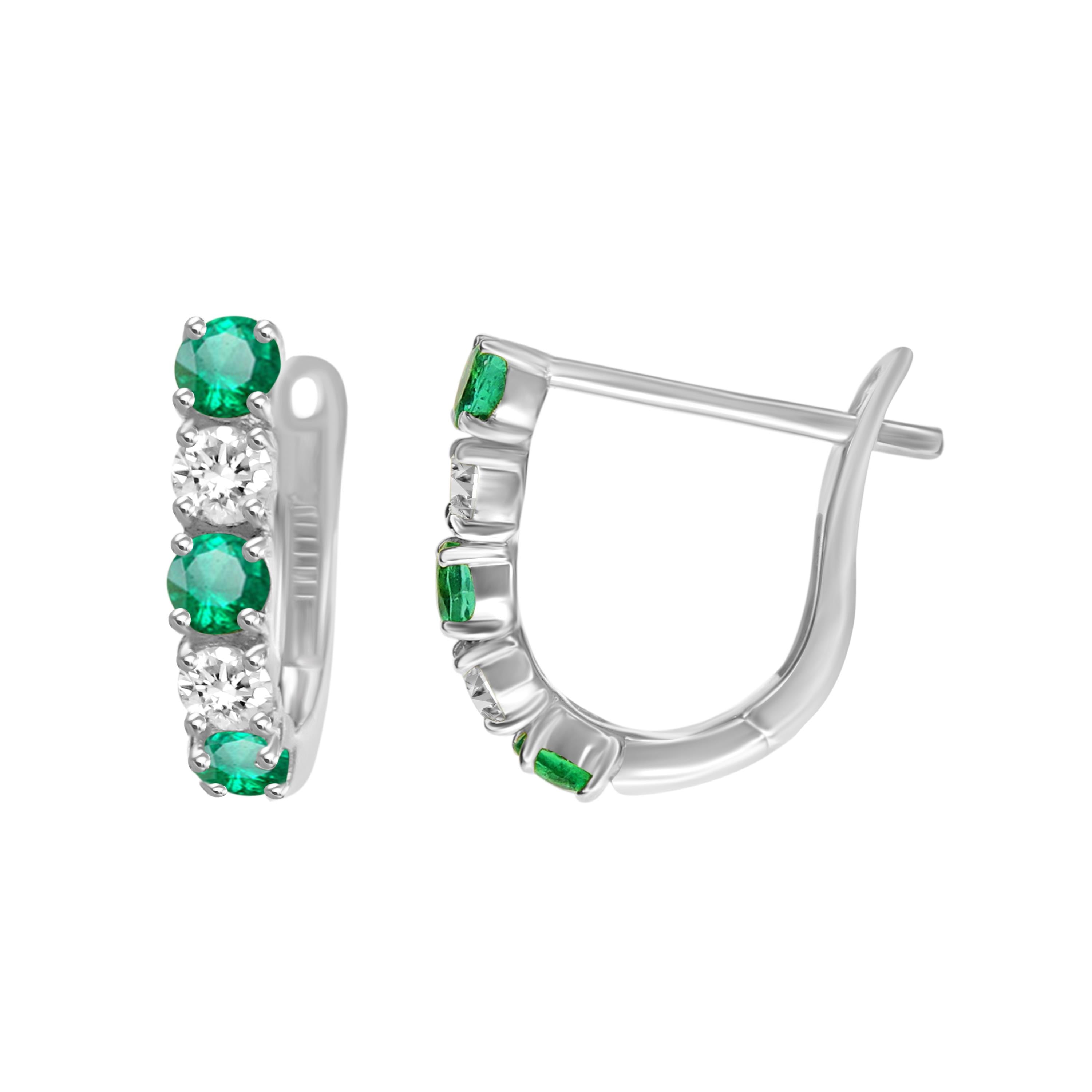 Esme Emerald Diamond Huggies