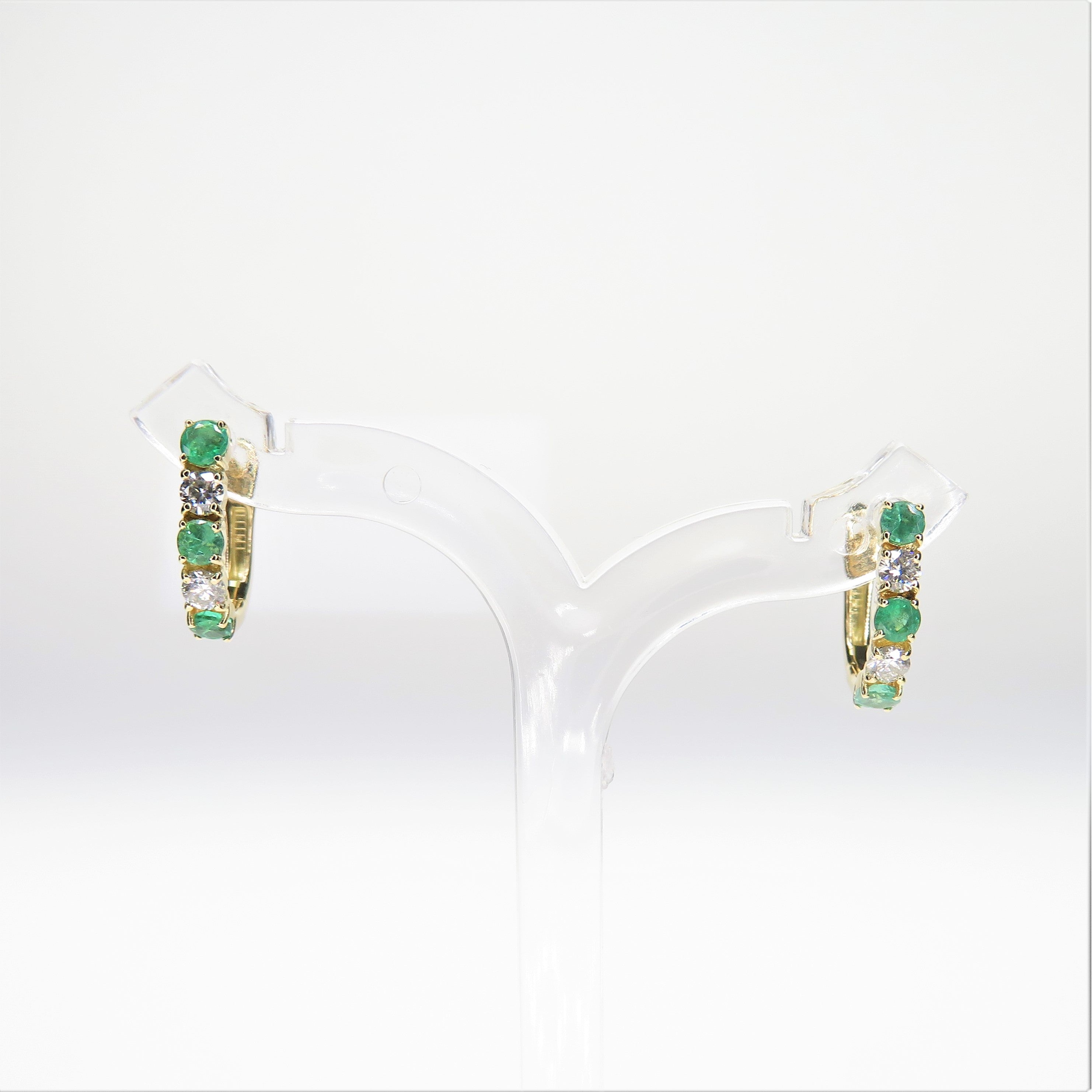 Esme Emerald Diamond Huggies