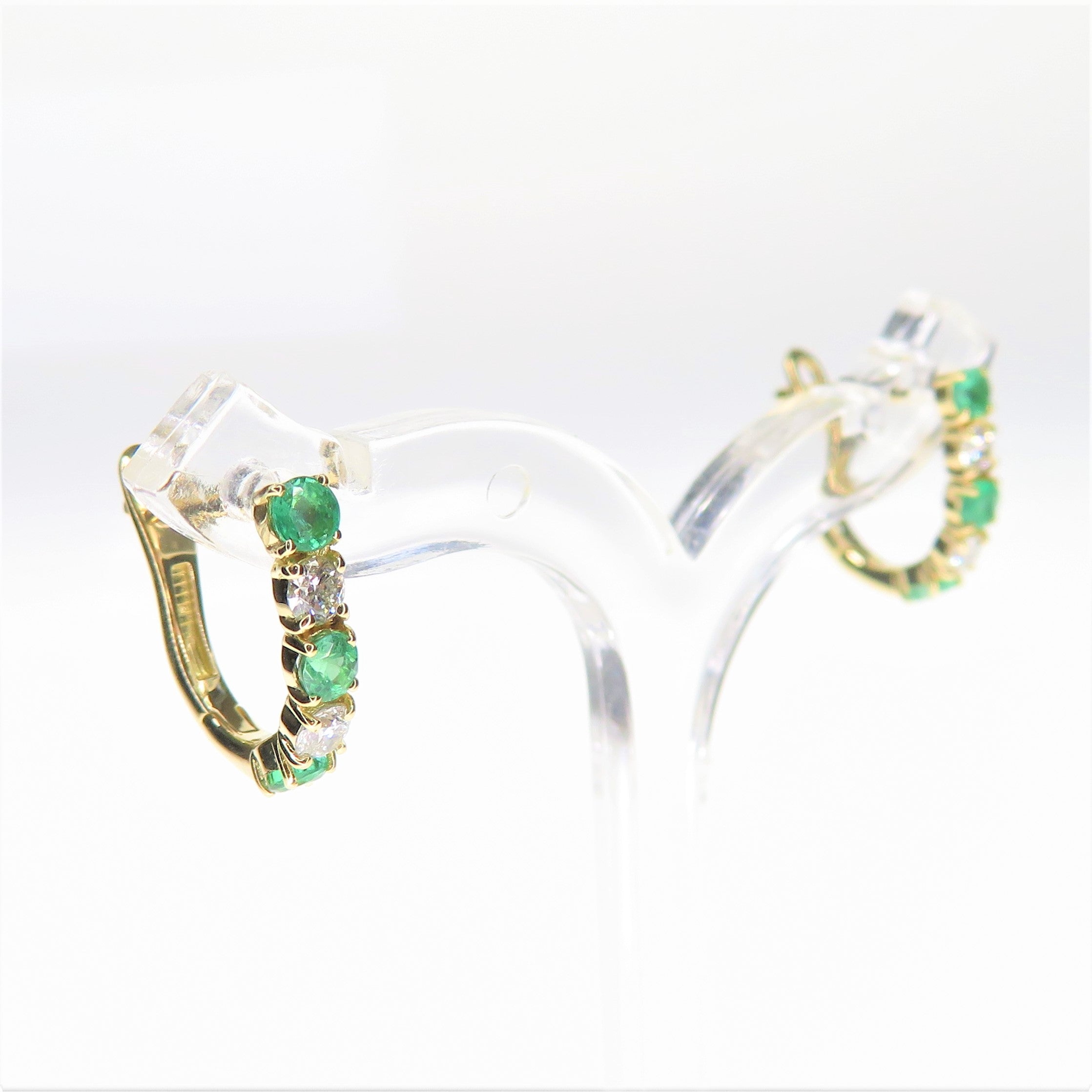 Esme Emerald Diamond Huggies