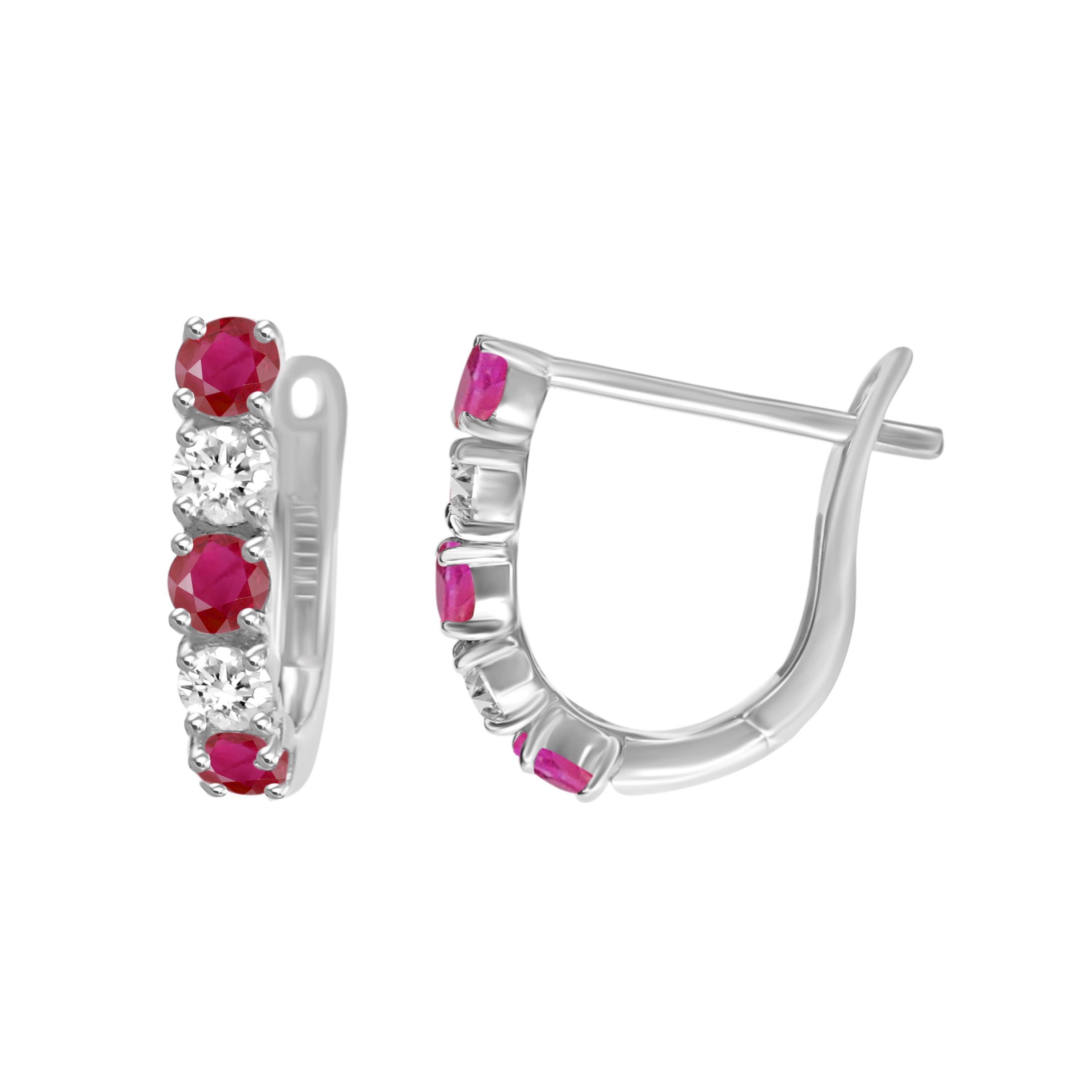 Rae Ruby Diamond Huggies