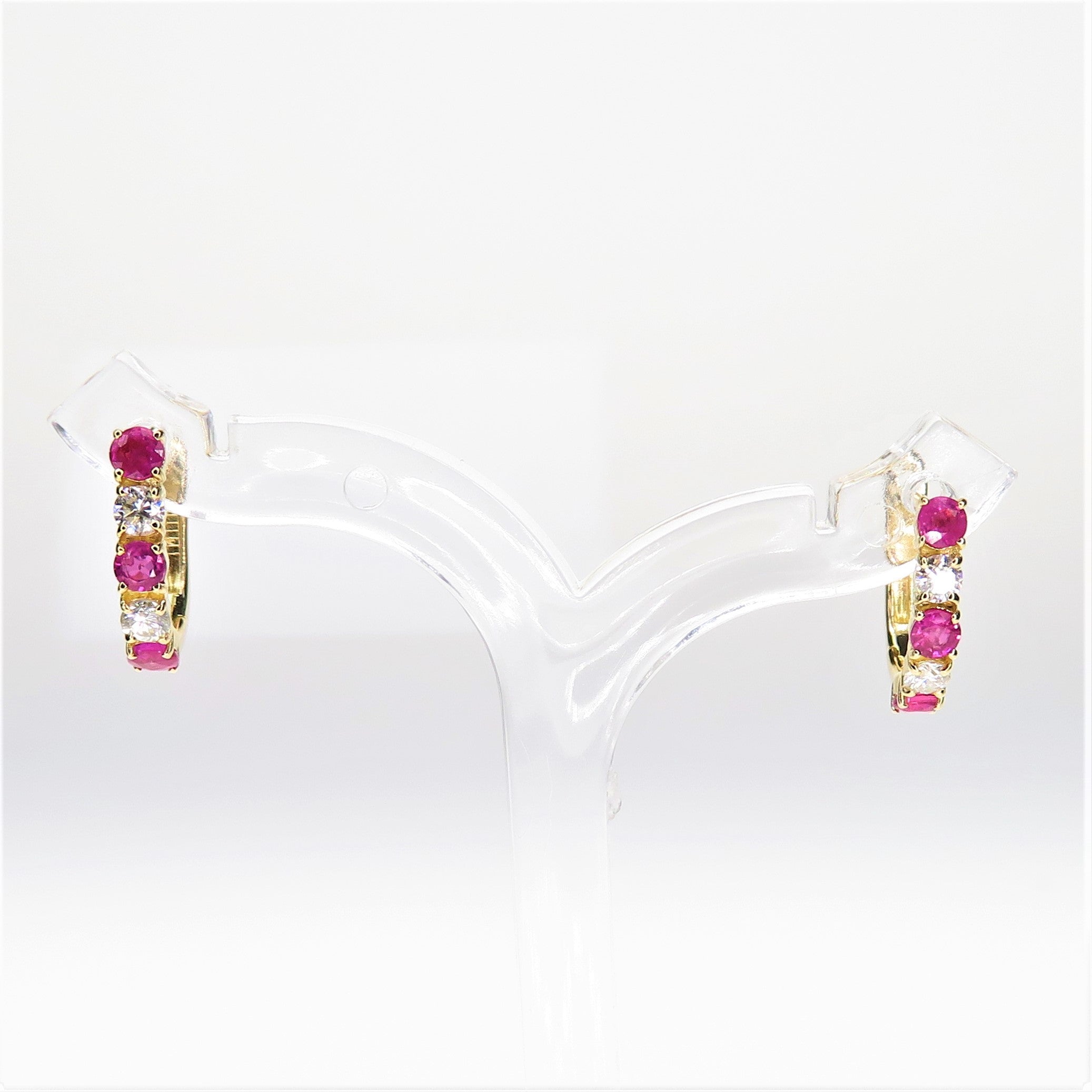 Rae Ruby Diamond Huggies