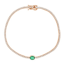 Cargar imagen en el visor de la galería, Alice Diamond Emerald Tennis Bracelet
