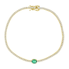 Cargar imagen en el visor de la galería, Alice Diamond Emerald Tennis Bracelet
