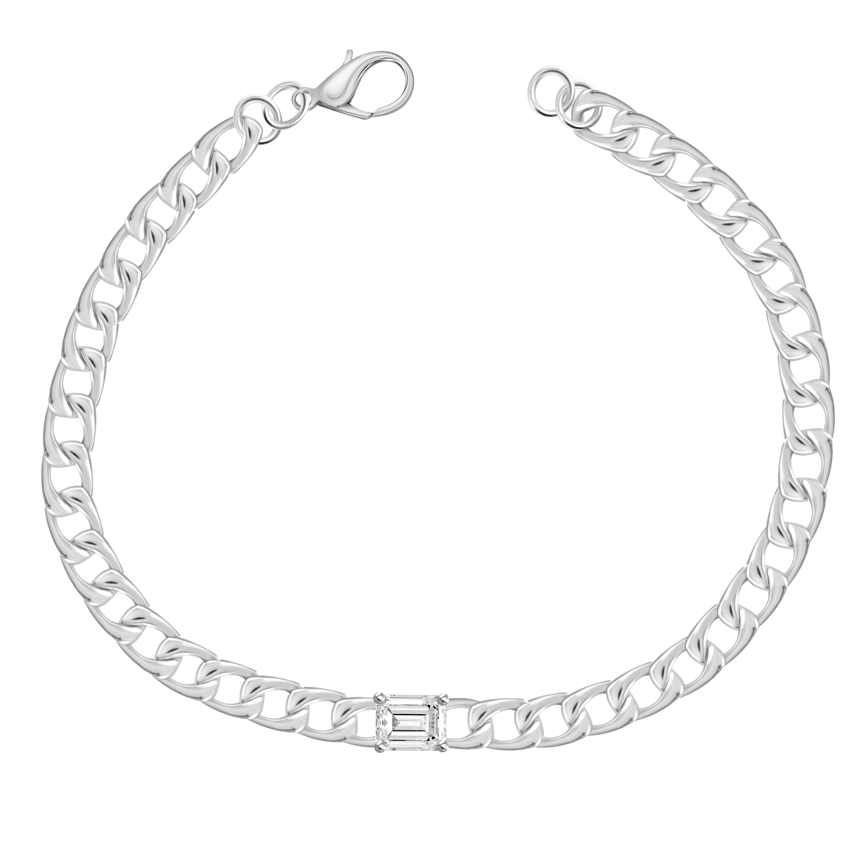 Aria Emerald Diamond Cuban Bracelet