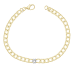 Alaia Diamond Cuban Gold Bracelet