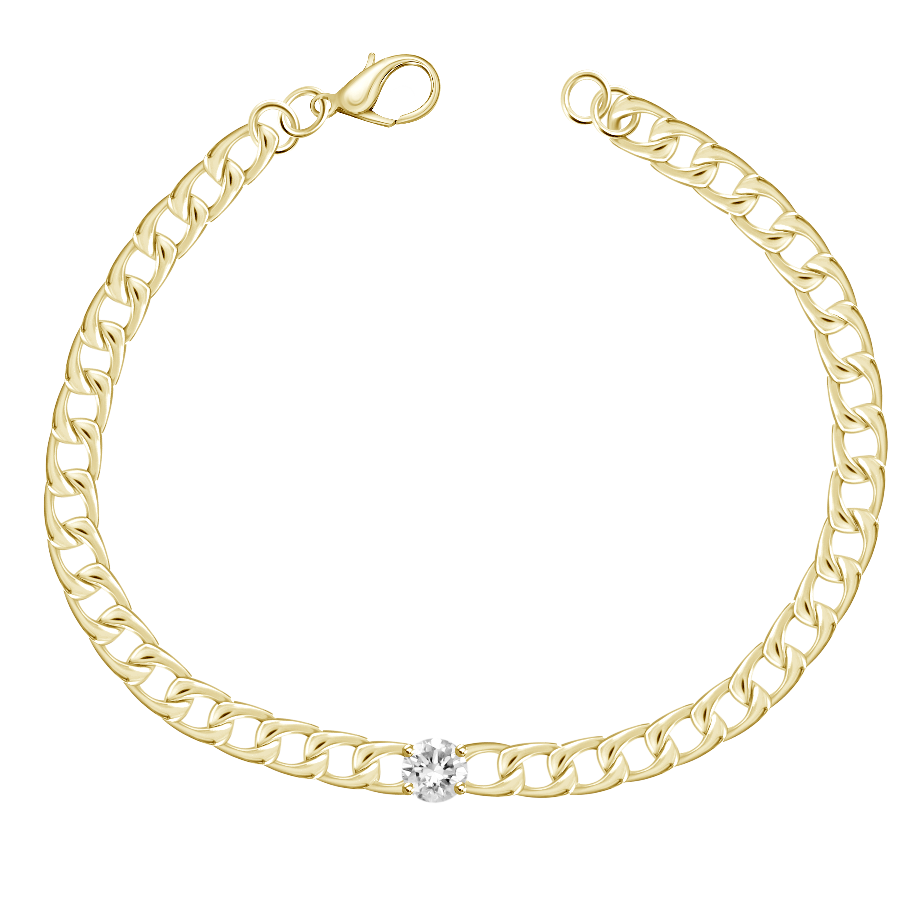 Alaia Diamond Cuban Gold Bracelet