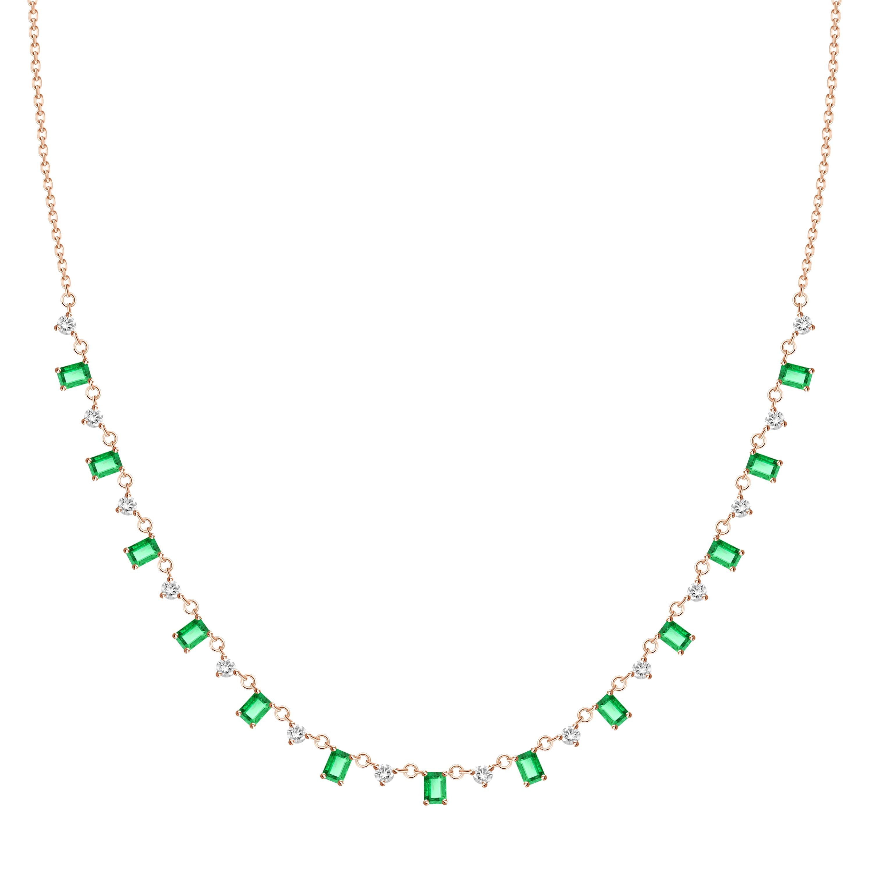 Capri Emerald Diamond Necklace