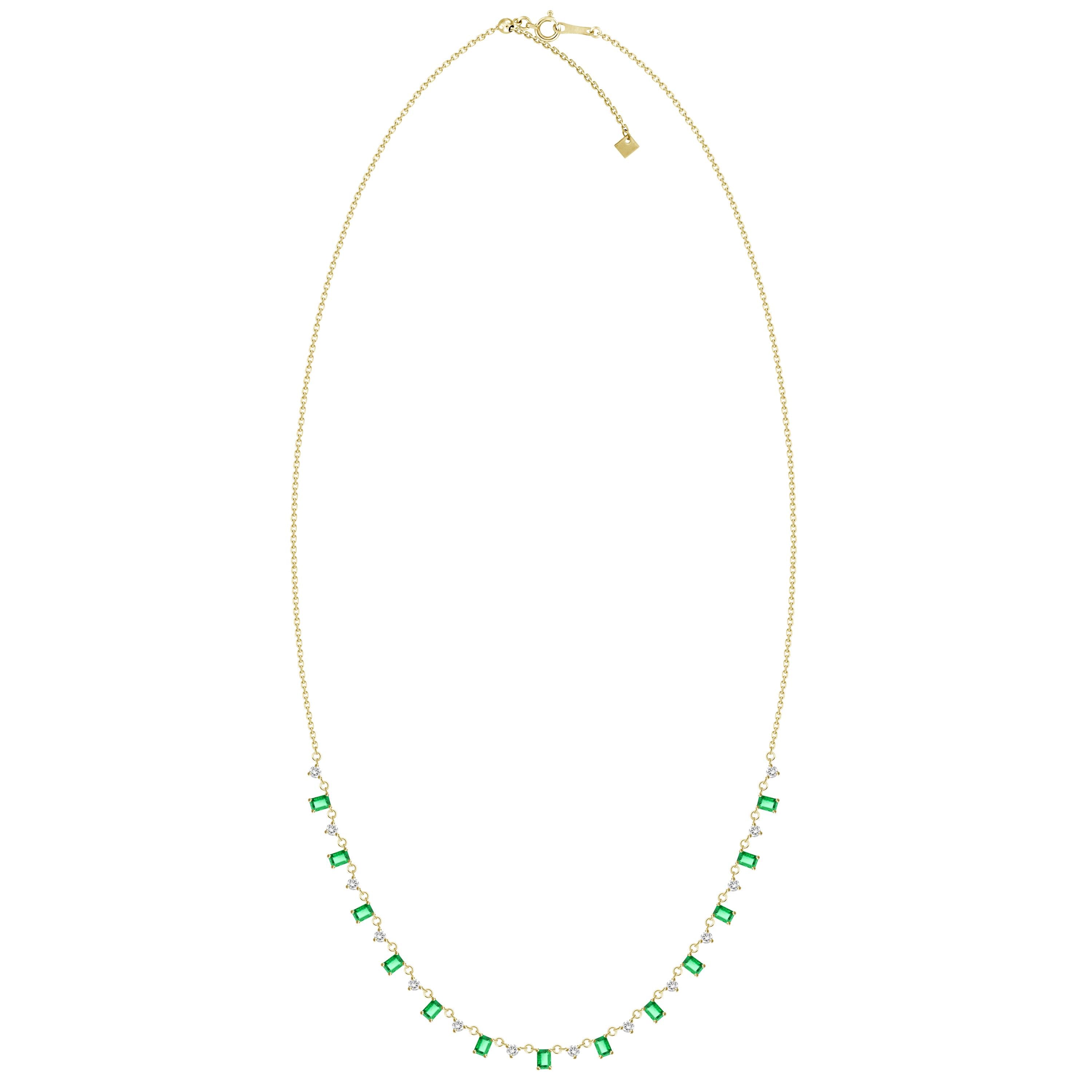 Capri Emerald Diamond Necklace