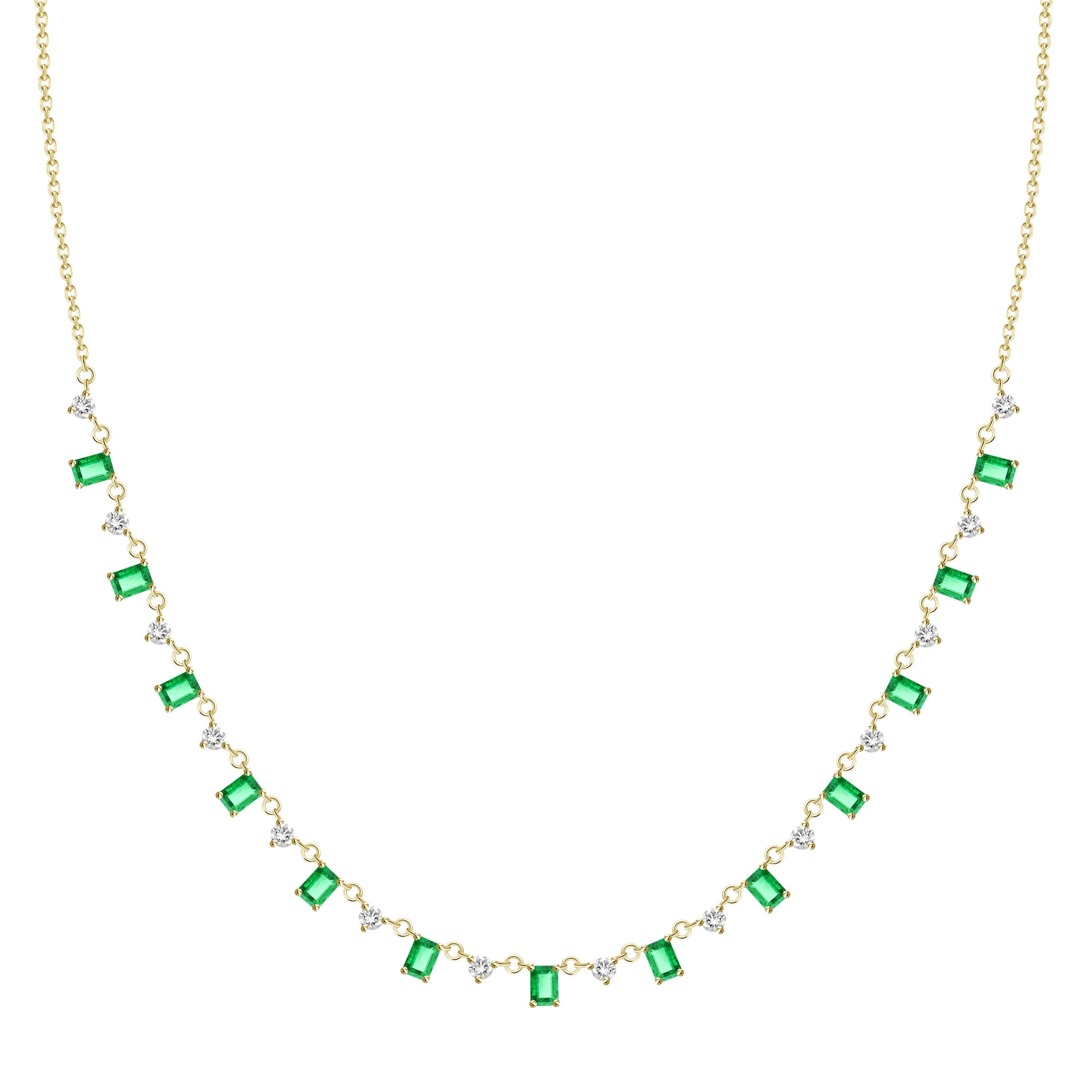 Capri Emerald Diamond Necklace