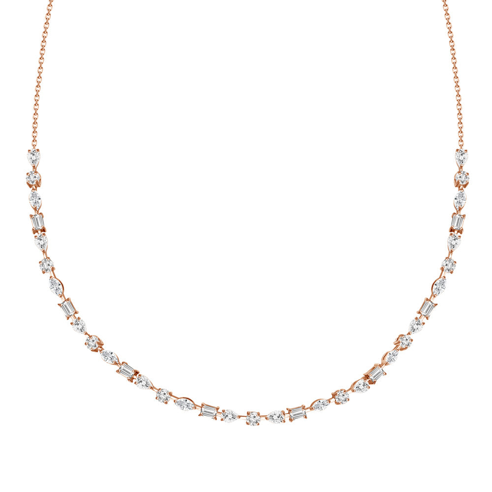 Jazmin Half Diamond Tennis Necklace