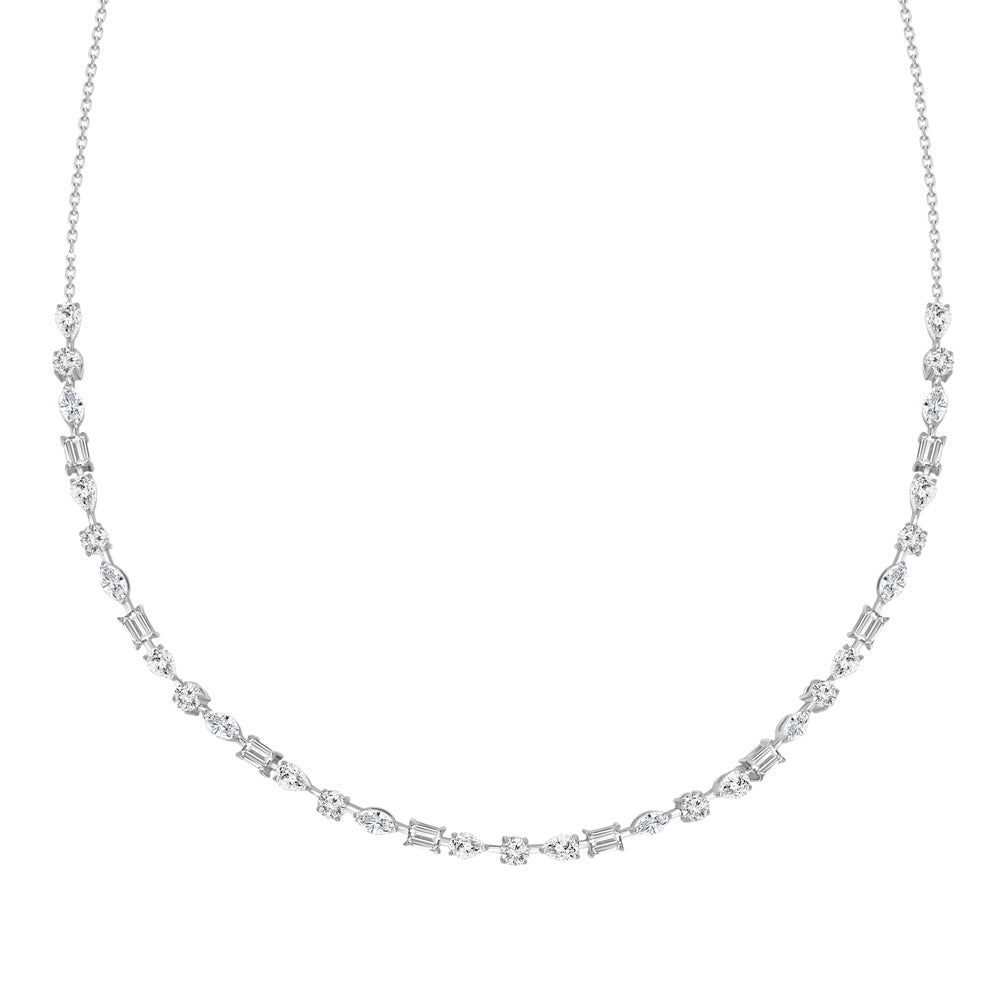 Jazmin Half Diamond Tennis Necklace