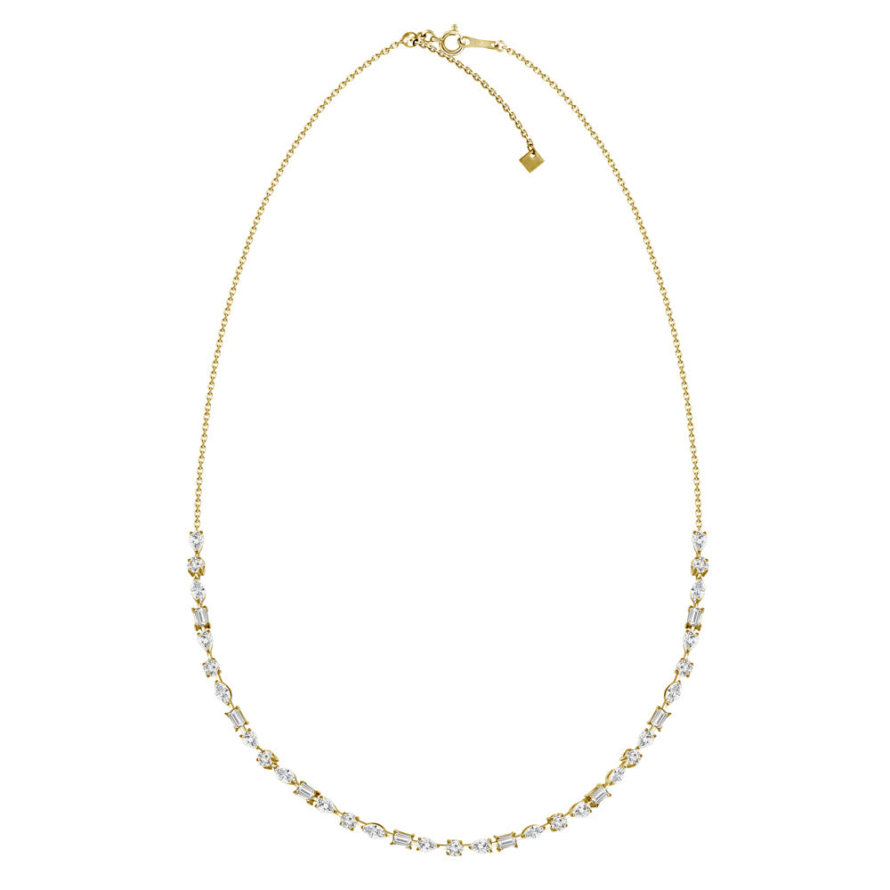 Jazmin Half Diamond Tennis Necklace