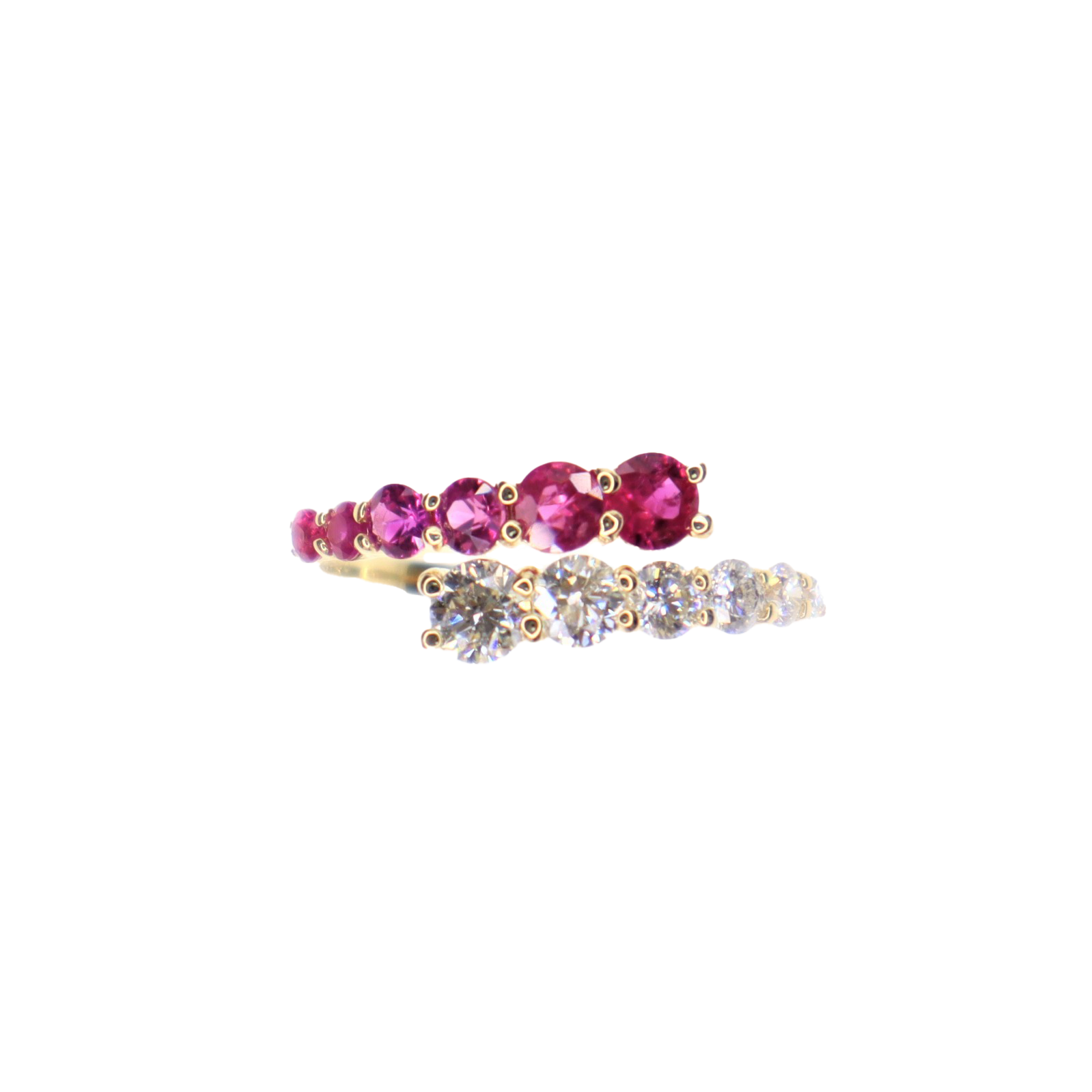Anillo Rosie con diamantes y rubíes