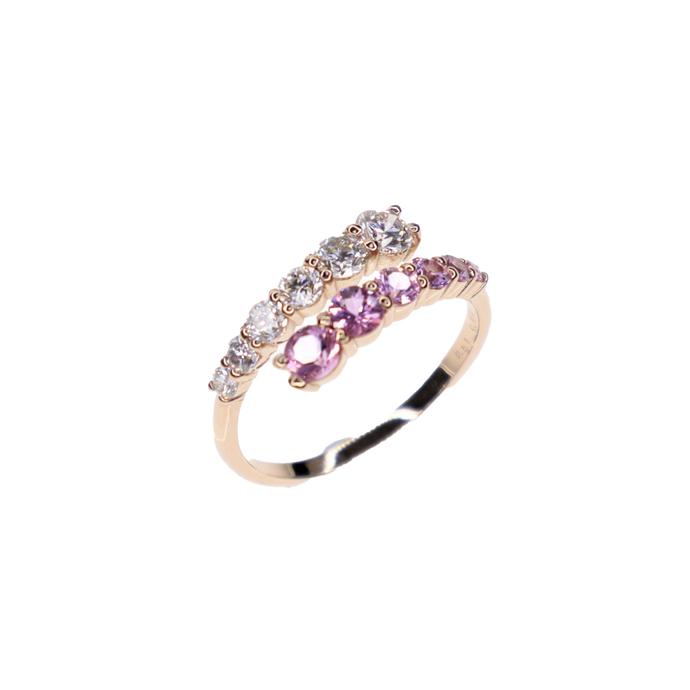 Anabelle Diamond Pink Sapphire Ring
